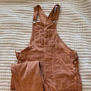 Rust Corduroy Women's Overalls Jeans